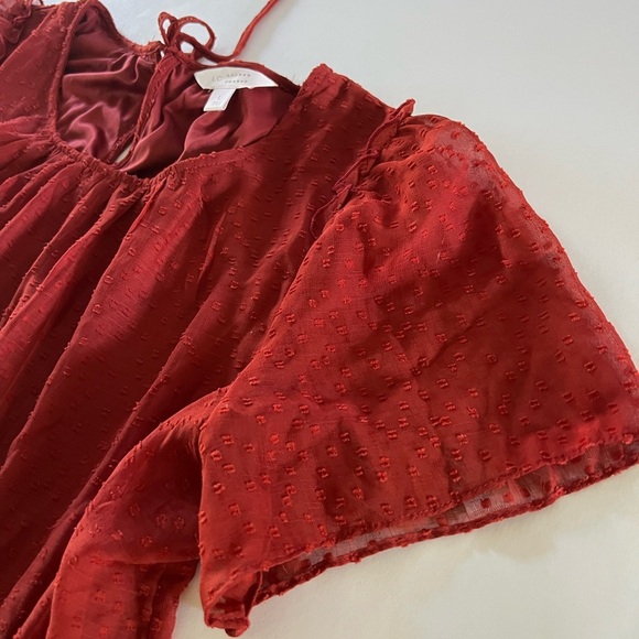 Elegant Red Women's Top by Lauren Conrad - Picture 2 of 5